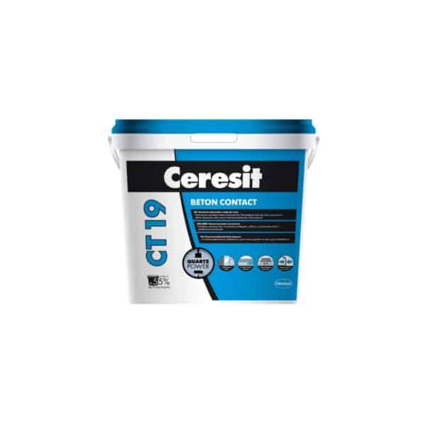 Amorsă Ceresit CT 19 Beton Contact, grund de aderență cu nisip de cuarț, 24 kg - imagine 1