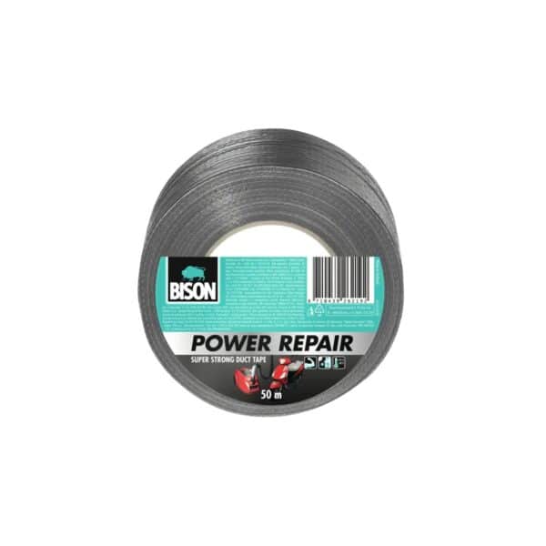 Bandă adezivă universală Bison Power Repair, gri, 50 mm x 50 m - imagine 1