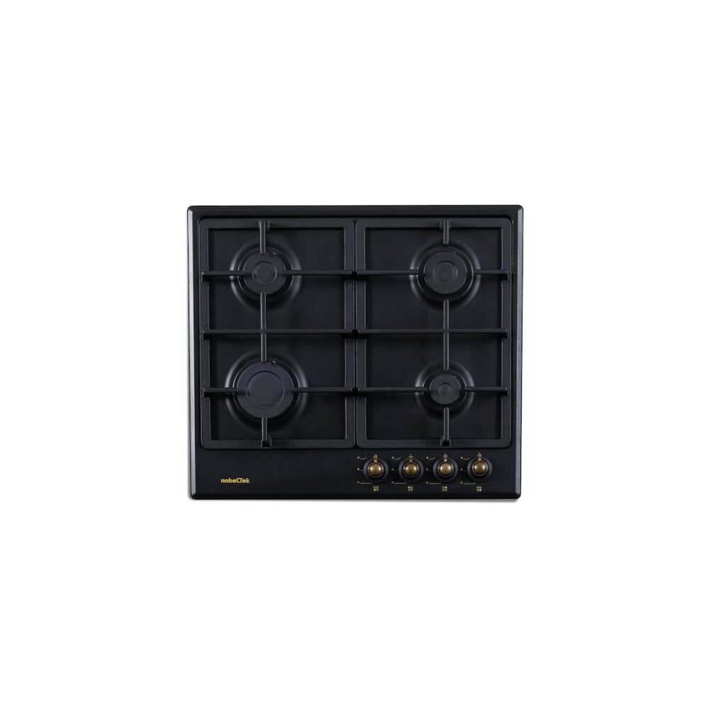 Plită încorporabilă pe gaz Nobeltek NHBG 9744RANT, 4 arzătoare, Negru Antracit - imagine 1