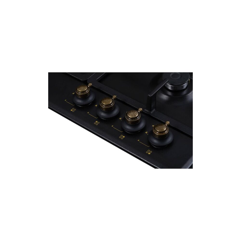 Plită încorporabilă pe gaz Nobeltek NHBG 9744RANT, 4 arzătoare, Negru Antracit - imagine 4