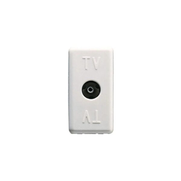 Priză TV Gewiss GW20228, modulară, 1 modul, Albă - imagine 1