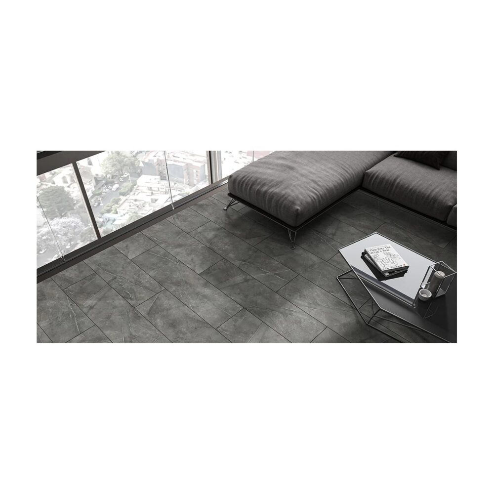 Parchet laminat PRK 1002, aspect piatră, gri închis - imagine 2