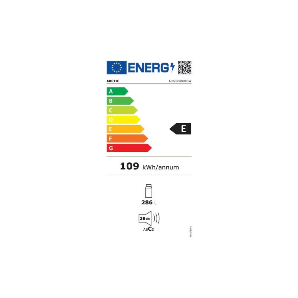 Frigider cu o ușă Arctic AR60290M40W, 286 L, Clasa E, Alb - imagine 4