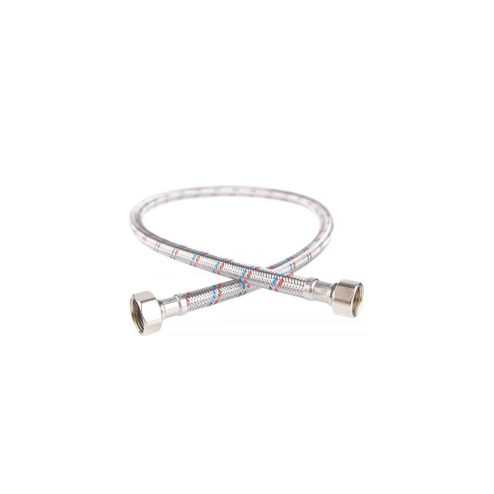 Racord flexibil ranforsat din inox, 30 cm, F-F - imagine 1