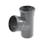 Ramificație PVC pentru canalizare interioară, FI 110 x 110 mm, 67 grade, gri