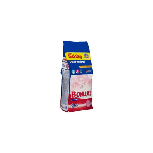 Detergent pudră profesional Bonux 3 în 1 Magnolia, 125 spălări, 8.12 kg - imagine 1