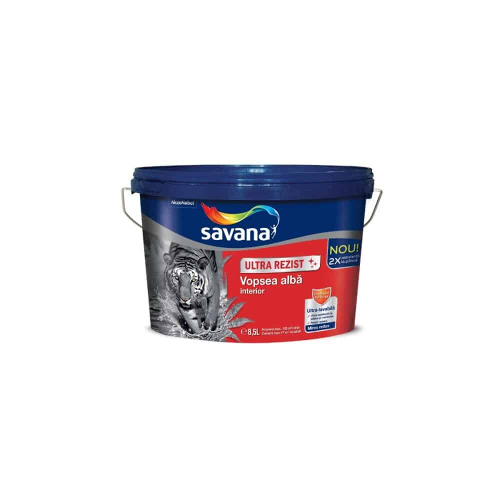 Vopsea lavabilă albă interior Savana Ultra Rezist, 8.5 L - imagine 1