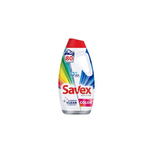 Detergent lichid Savex Premium Color, 80 spălări, 3.6 L - imagine 1