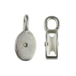 Scripete simplu din metal cu rolă de plastic, 70 mm