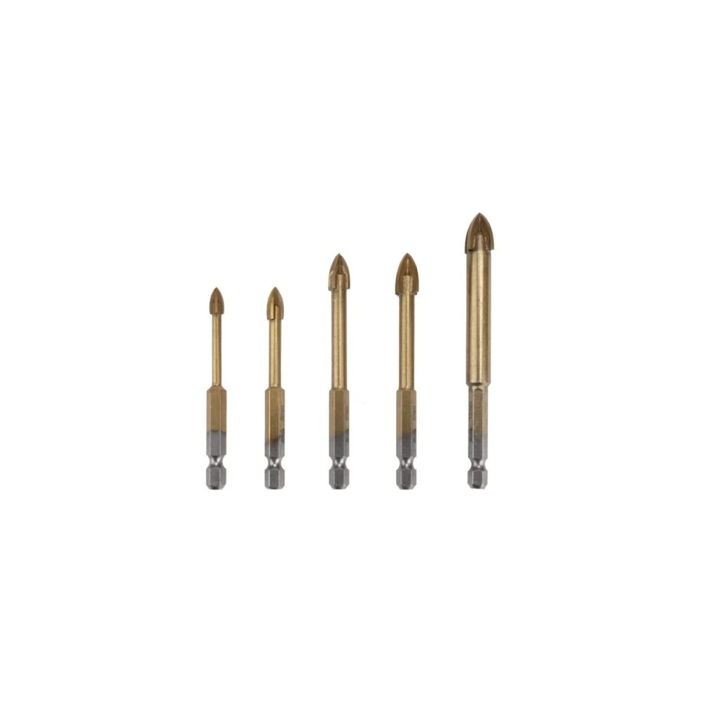 Set 5 burghie pentru sticlă Evotools HGT682662, 5-12 mm - imagine 1