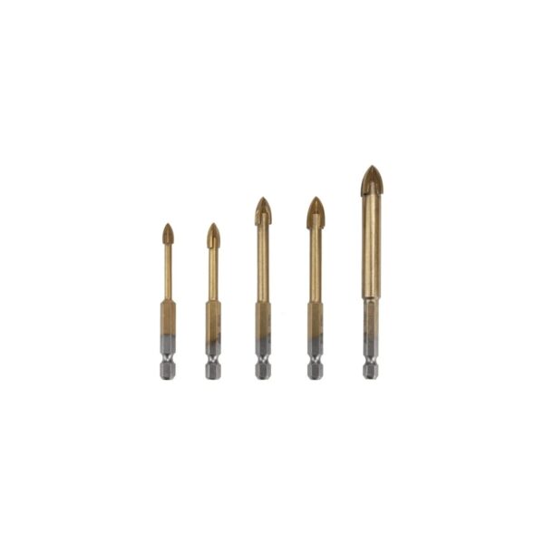 Set 5 burghie pentru sticlă Evotools HGT682662, 5-12 mm - imagine 1