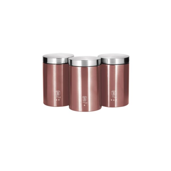 Set 3 recipiente pentru condimente Berlinger Haus BH/6270, i-Rose Edition - imagine 1
