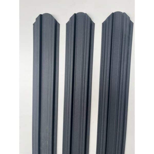 Riglă metalică pentru gard MTC, Gri Mat RAL 7016, lungime 2 m - imagine 1