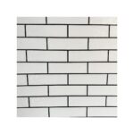 Panou decorativ autoadeziv 3D BRD003, model cărămidă albă, 68x68 cm