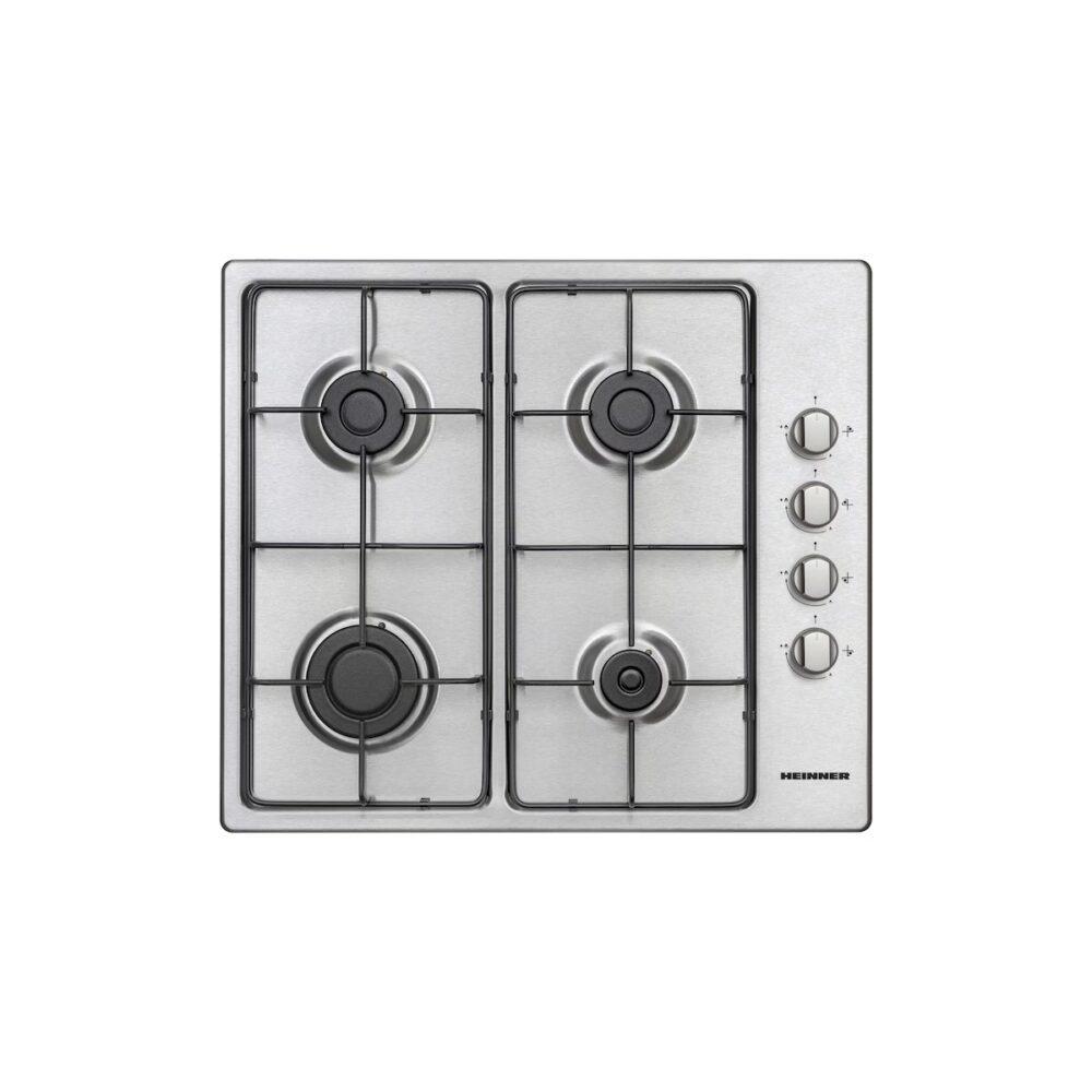 Plită încorporabilă pe gaz Heinner HBHV4IEIX, 4 arzătoare, Inox - imagine 1