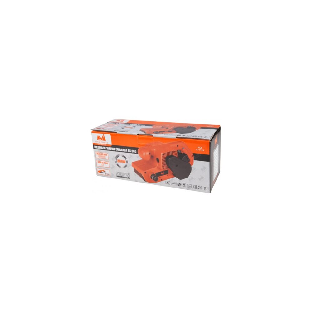 Mașină de șlefuit cu bandă Evotools BS 800, 800W, 76x533 mm - imagine 4