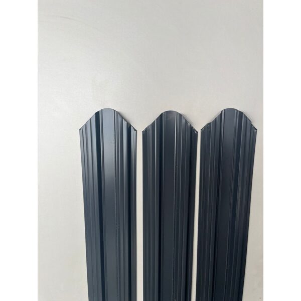 Șipcă metalică gard MTC, Gri Antracit RAL 7016 Lucios, 1.5 m, 0.4 mm - imagine 1