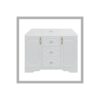 Set mobilier baie Mască și Lavoar Rustik Antic, 100 cm, Alb - imagine 1