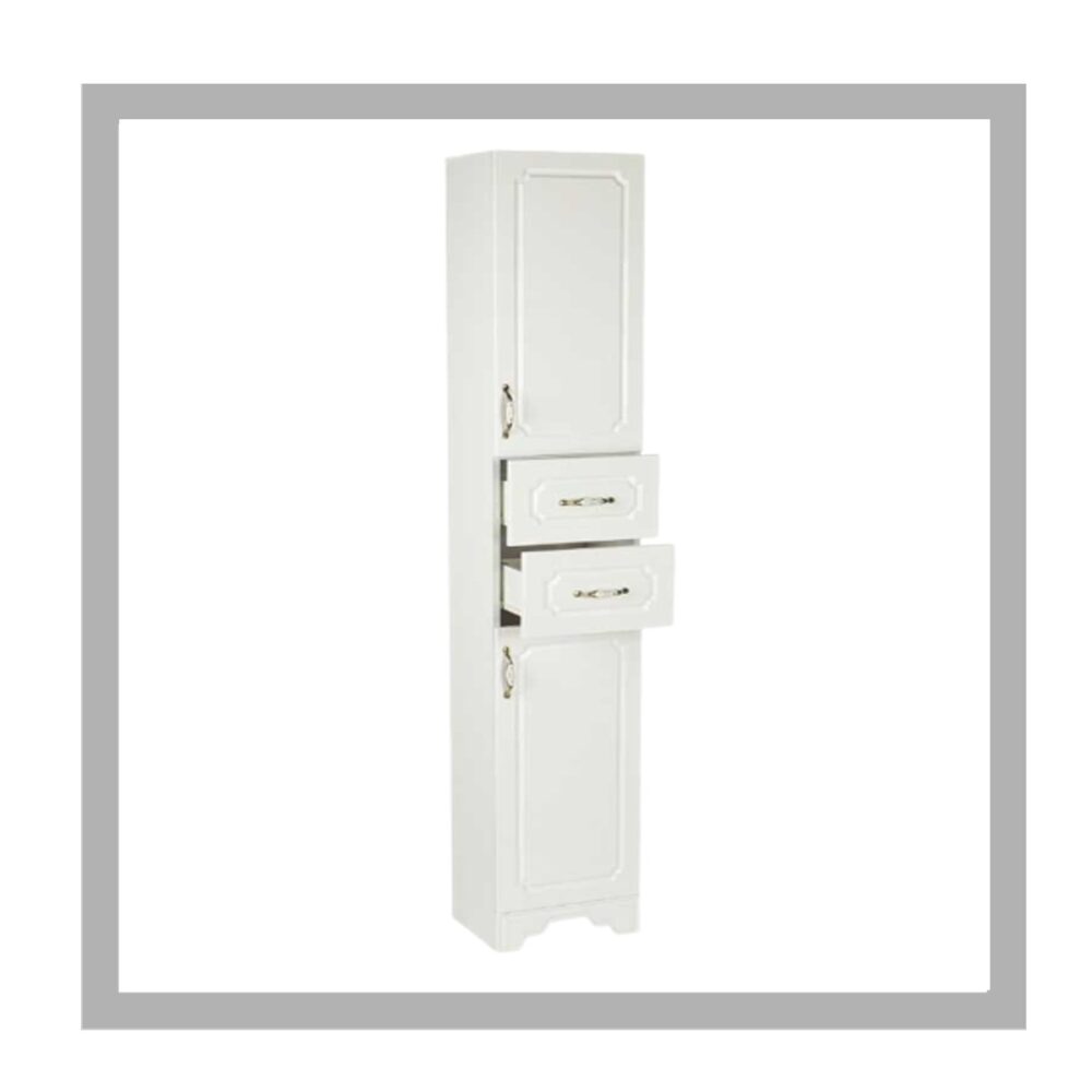 Dulap baie tip soldat Rustik Antik 1900, Alb, ART30718 - imagine 1