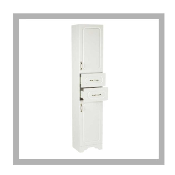 Dulap baie tip soldat Rustik Antik 1900, Alb, ART30718 - imagine 1