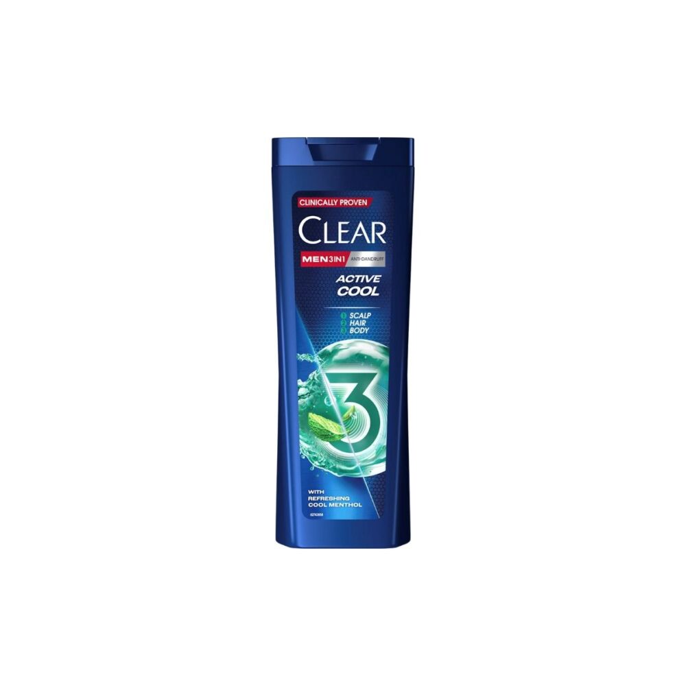 Șampon antimătreață Clear Men 3în1 Active Cool, 360 ml - imagine 1