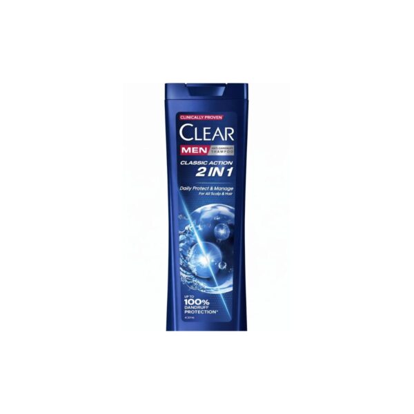 Șampon anti-mătreață Clear Men Classic Action 2 în 1, 360 ml - imagine 1