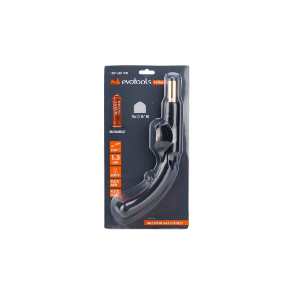 Arzător gaz cu filet Evotools Plus HGT 681700, 1.3 kW, 1300°C - imagine 2