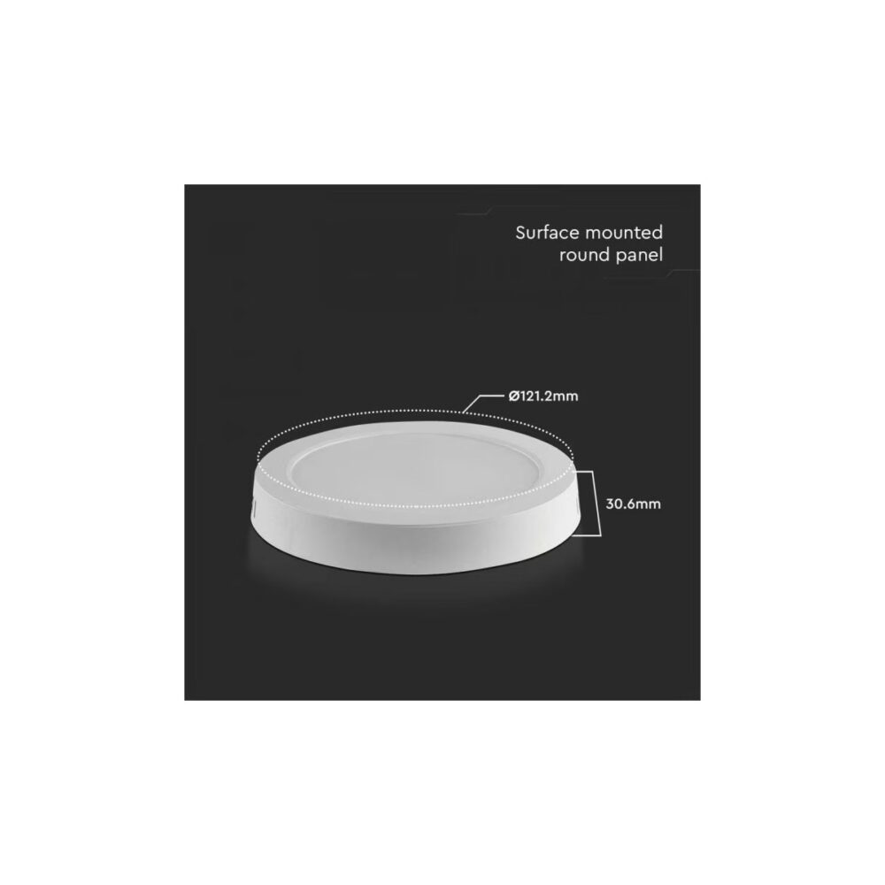 Plafonieră LED V-TAC VT-78771, 6W, 660 lm, lumină caldă, rotundă, montaj aplicat - imagine 2