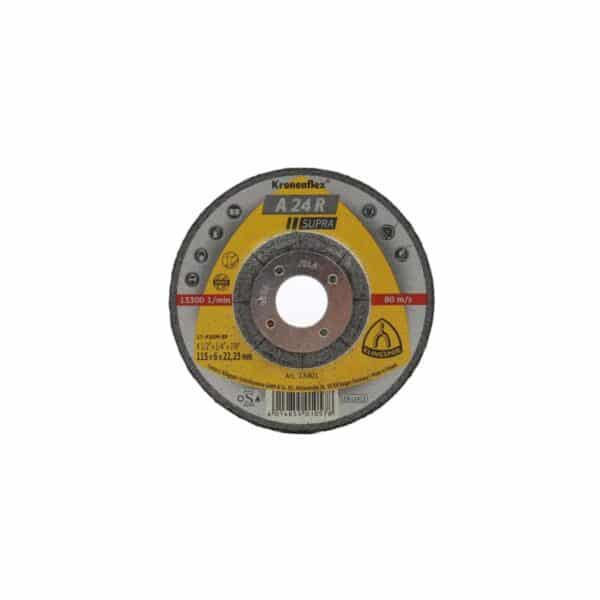 Disc de șlefuire Klingspor Kronenflex A 24 R Supra, 115 x 6 x 22.23 mm - imagine 1