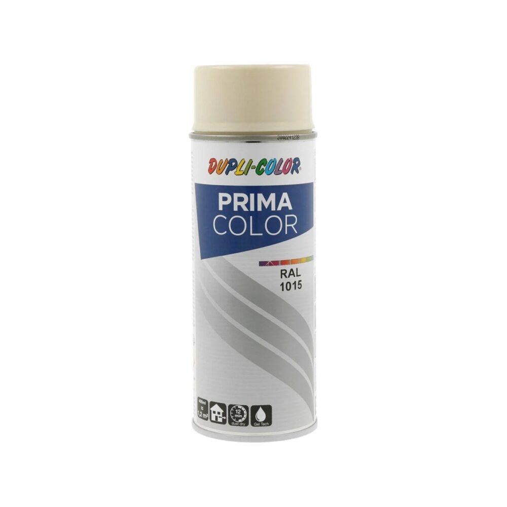 Vopsea spray Dupli-Color Prima Color RAL 1015 fildeș deschis, 400ml - imagine 1