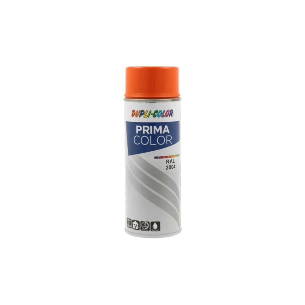 Vopsea spray Dupli-Color Prima Color, RAL 2004 Portocaliu, 400ml - imagine 1
