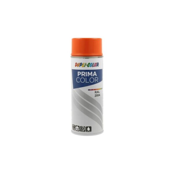 Vopsea spray Dupli-Color Prima Color, RAL 2004 Portocaliu, 400ml - imagine 1