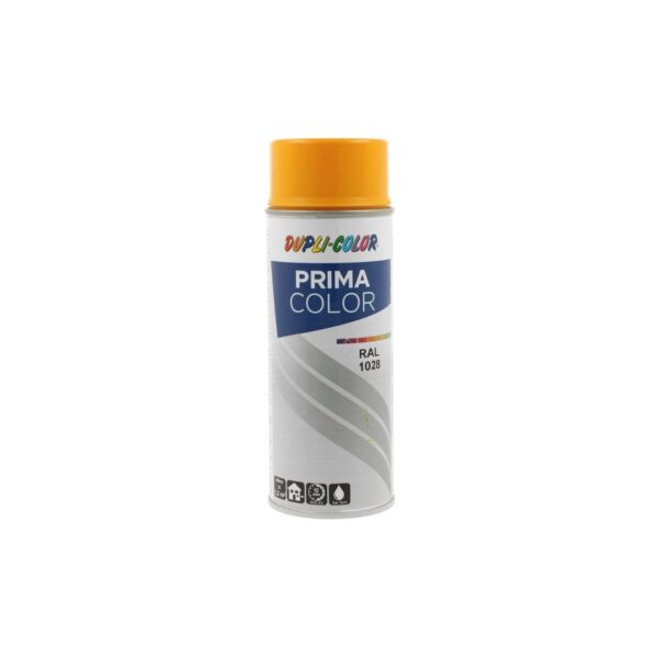Vopsea spray Dupli-Color Prima Color RAL 1028 Galben pepene 400ml - imagine 1