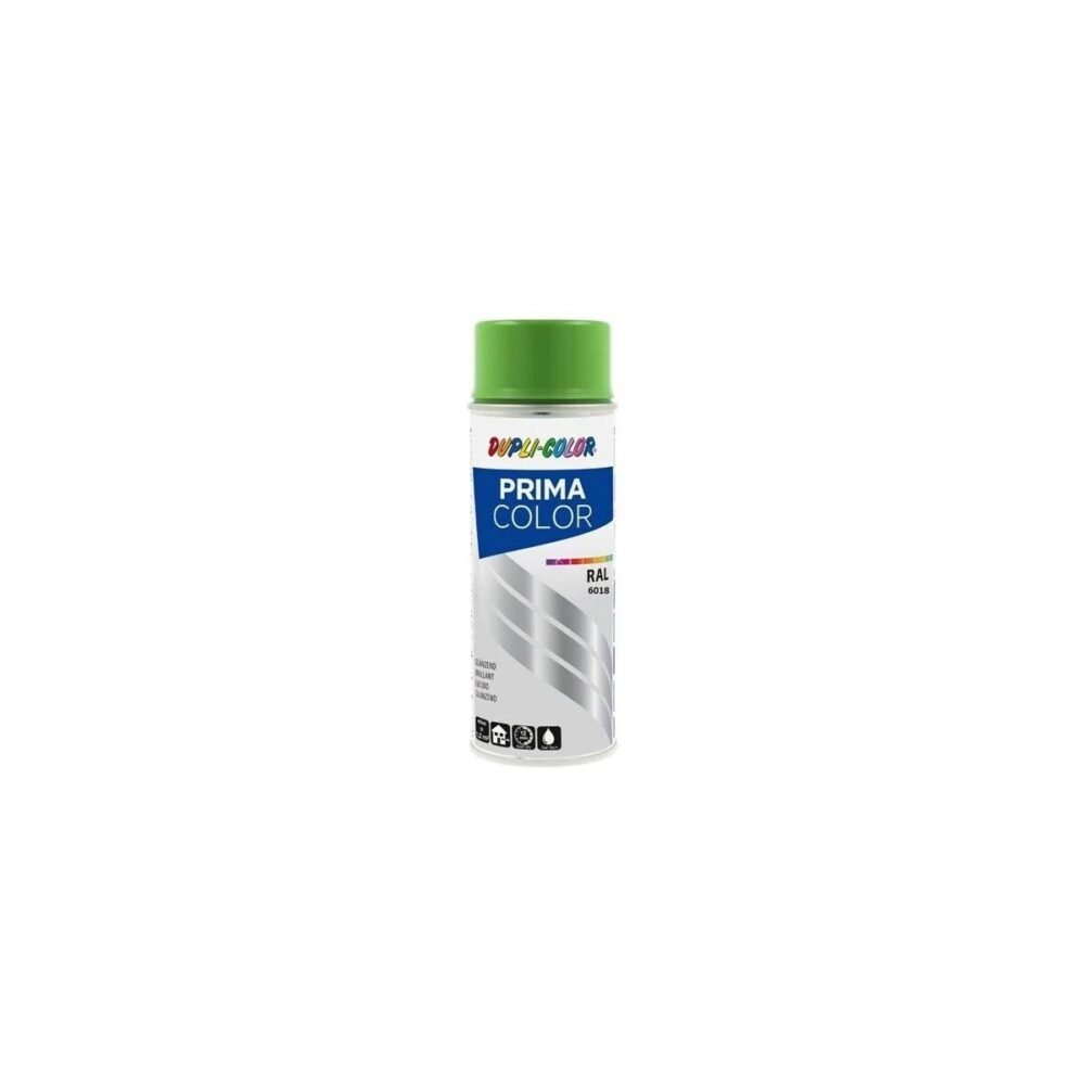 Vopsea spray Dupli-Color Prima Color RAL 6018 Verde Gălbui Lucios 400ml - imagine 1