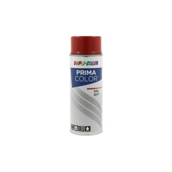 Vopsea spray Dupli-Color Prima Color RAL 3011 Roșu Maroniu 400ml - imagine 1