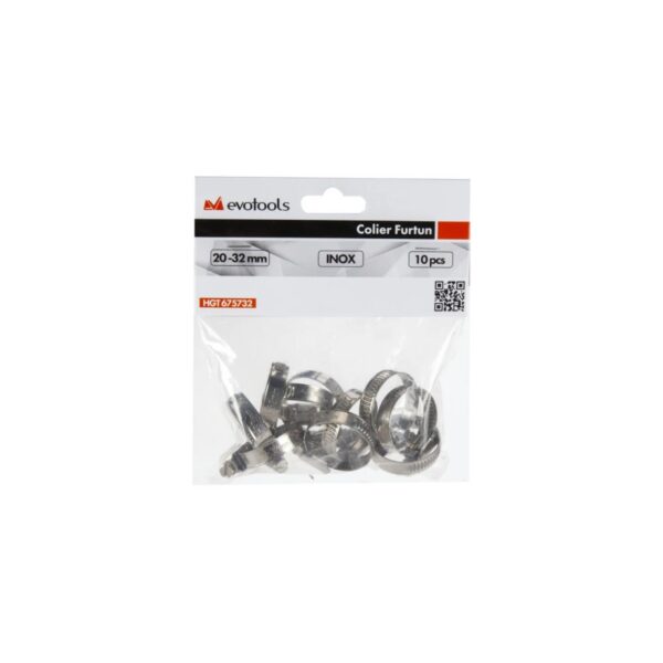 Colier pentru furtun din inox Evotools 8-12 mm HGT675728 - imagine 1