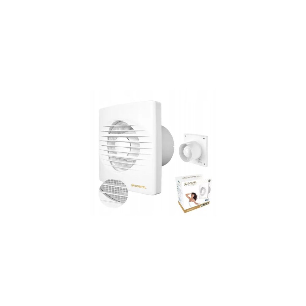 Ventilator de baie Dospel Rico, diametru 100 mm, alb - imagine 1