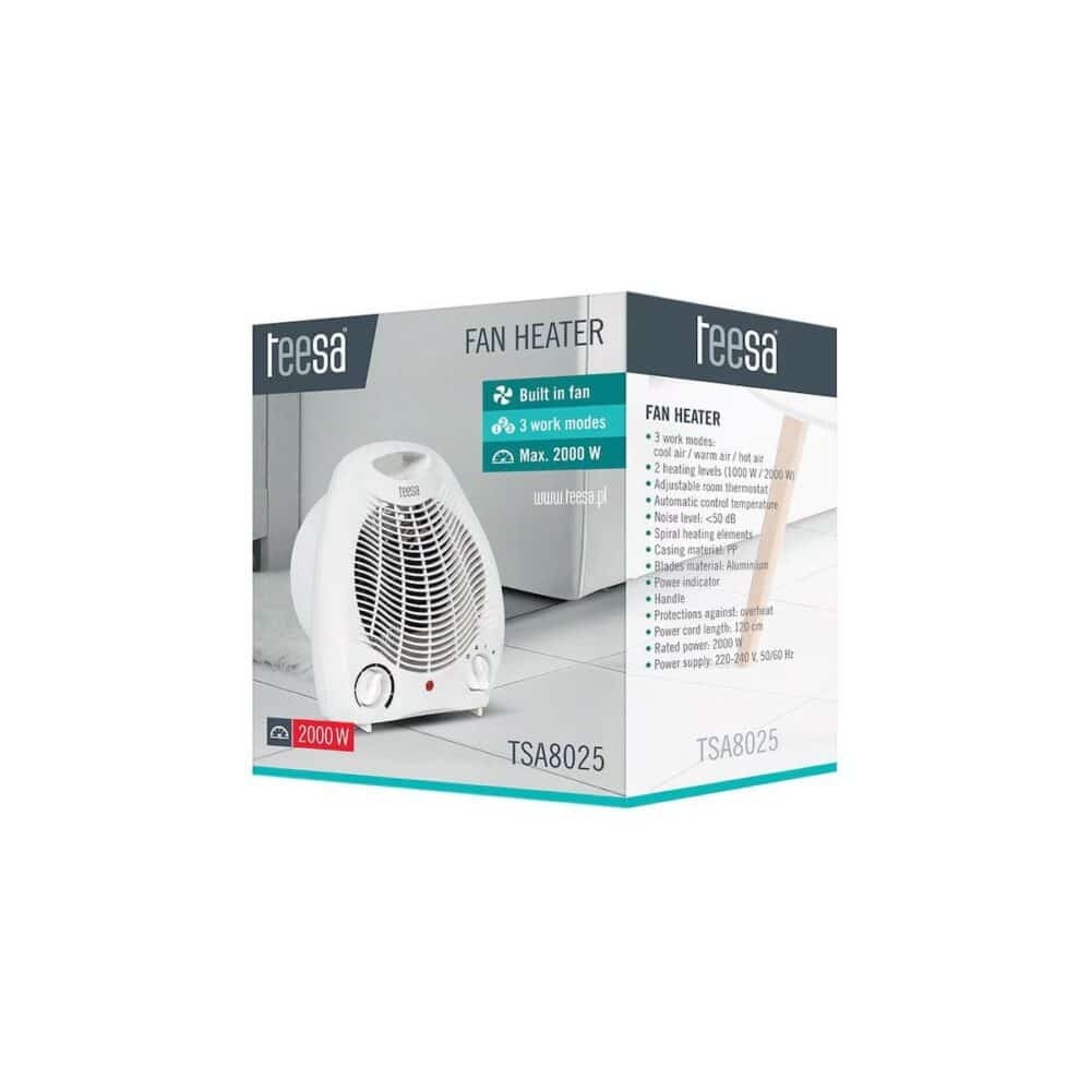 Aerotermă Teesa TSA8025, 2000W, 3 moduri de funcționare, Termostat reglabil - imagine 2