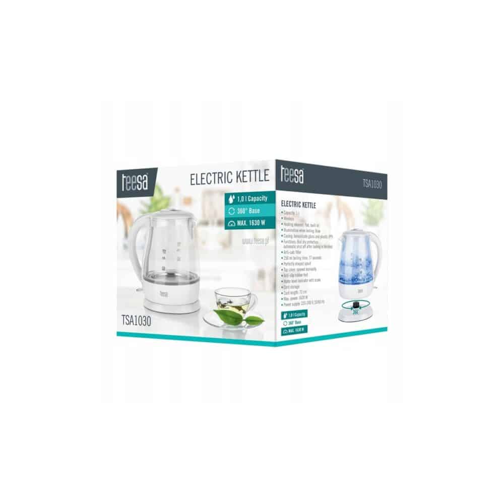 Fierbător electric din sticlă Teesa TSA1030, 1.0L, 1630W - imagine 2