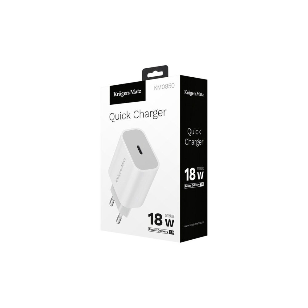 Încărcător de rețea Krüger&Matz KM0850, USB-C, 18W, Power Delivery 3.0 - imagine 4