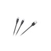 Cablu USB 2 în 1 Kruger&Matz KPO3944, USB-C și Lightning, Negru - imagine 1