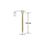 Șurub structural pentru lemn Klimas 8 x 100 mm, cap înecat, amprentă Torx TX40