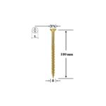 Șurub pentru lemn Klimas 8 x 140 mm, cap înecat, Torx TX40