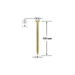 Șurub pentru lemn Klimas 8 x 320 mm, cap înecat, Torx TX40