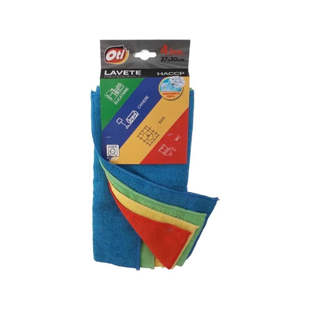 Set 4 lavete profesionale din microfibră Oti, 37 x 30 cm, culori diverse - imagine 1