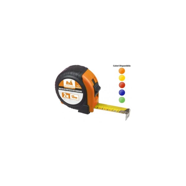Ruletă cu protecție cauciuc Evotools Standard HGT 646005, 3m x 16mm - imagine 1