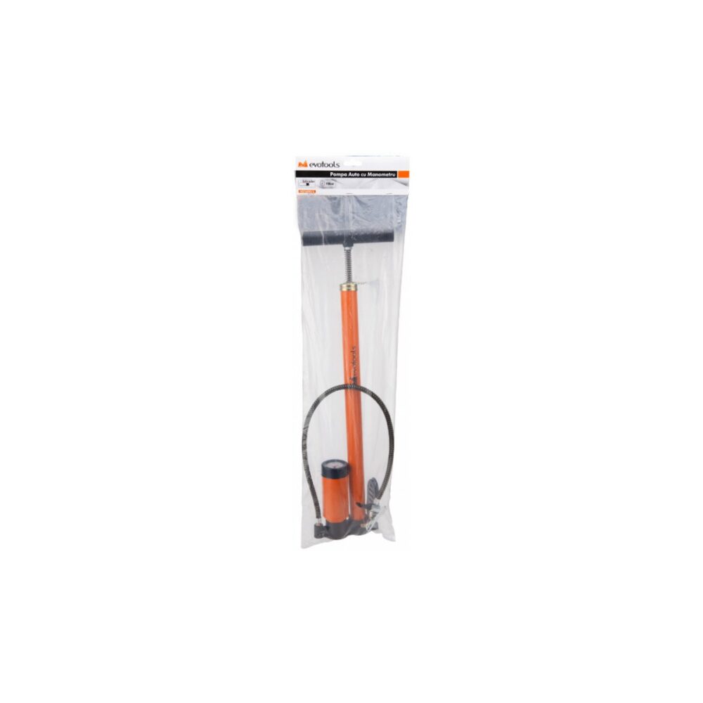 Pompă auto manuală cu manometru Evotools HGT659015, 10 bar - imagine 2