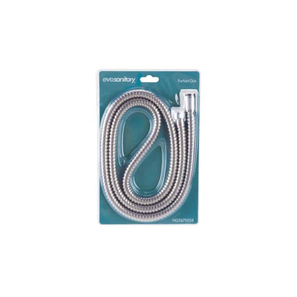 Furtun duș EvoSanitary HGT671058, flexibil, finisaj cromat - imagine 2