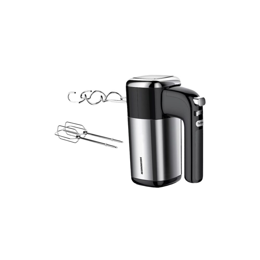 Mixer de mână Heinner HMB400, 400W, 5 viteze, Inox/Negru - imagine 1