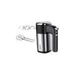 Mixer de mână Heinner HMB400, 400W, 5 viteze, Inox/Negru